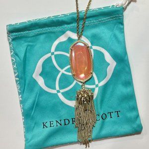 Kendra Scott Rayne Necklace in Iridescent Orange / Gold